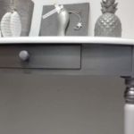 console alu et laqué blanc